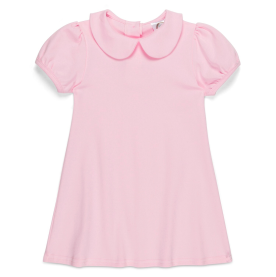 Blank Girl's Short Sleeve Peter Pan Dress